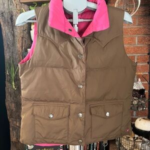 American Eagle Outfitters Brown and Pink Vest